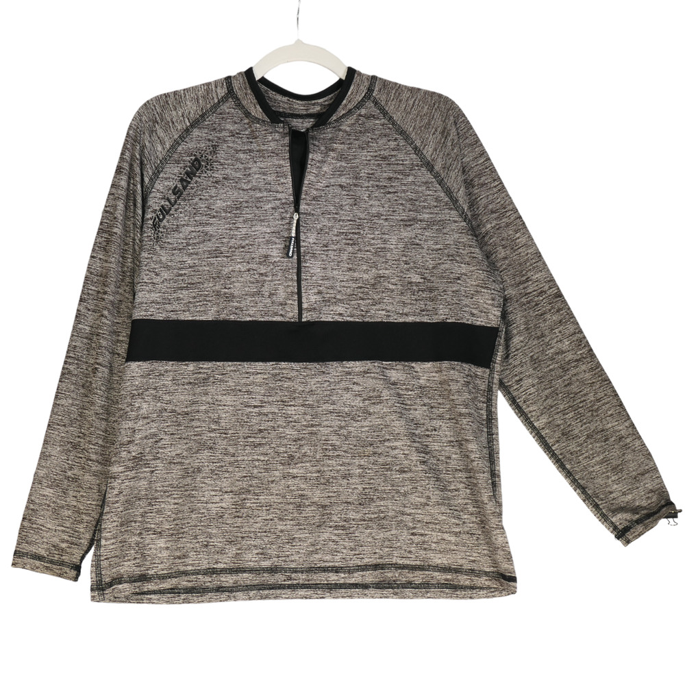 FullSand Performance Top Women XL Marled Gray 1/4 Zip Long Sleeve SPF 50 Active